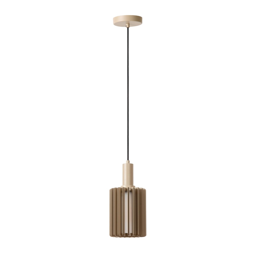 Lucide HanglampLambres Ø 15cm taupe - 45410/15/41
